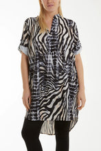 Load image into Gallery viewer, Made In Italy Animal Print Mini Dress Shirt
