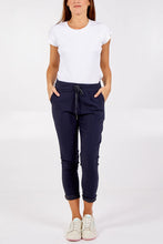 Load image into Gallery viewer, Made In Italy Magic Trousers Soft Stretch To Fit With Adjustable Waist
