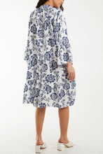 Load image into Gallery viewer, Made In Italy Oversized Rose Print Smock Tunic Tiered Dress
