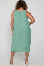 Load image into Gallery viewer, Made In Italy Scoop Neck Sleeveless Linen Dress
