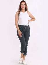 Load image into Gallery viewer, Made In Italy Magic Trousers Soft And Stretchy With Drawstring Waist And Back Pockets
