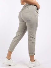 Load image into Gallery viewer, Made In Italy Magic Trousers Soft And Stretchy With Drawstring Waist And Back Pockets
